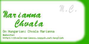 marianna chvala business card